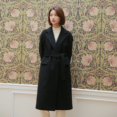 EnCNANA冬季韩国进口保暖纯色腰带束腰大衣ENJH94934N