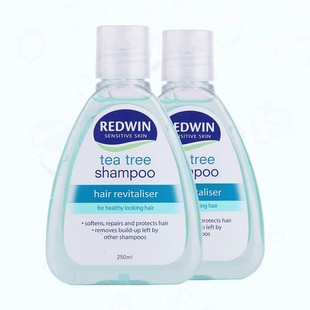 Redwin茶树油洗发水250ml2瓶套装深