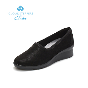 Clarks云步女鞋坡跟单鞋