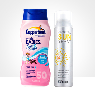 水宝宝防晒霜SPF50 237ml+娜扎水晶