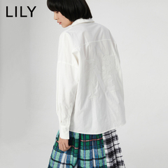 lily全棉绣花衬衫