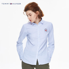 TOMMY女装竖纹长袖衬衫