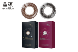 pegavision晶硕香水美瞳彩色隐形近视眼镜大直径混血月抛3片装