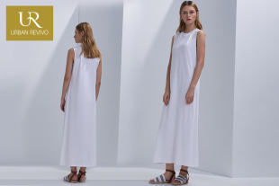 UR2016夏季新款女装宽松镂空无袖圆领时尚A型连衣裙WG18R7AN2000