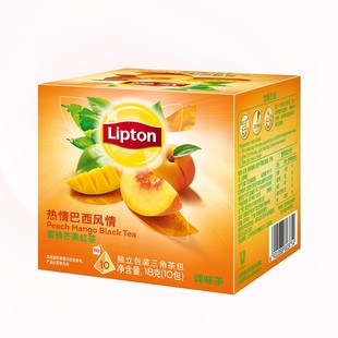 Lipton立顿蜜桃芒果红茶三角茶包袋