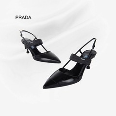 Prada/普拉达女士时尚皮革高跟鞋凉