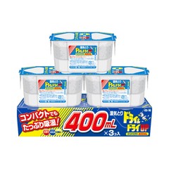日本白元进口除湿剂吸湿剂室内除湿除潮防霉400ml*3盒装