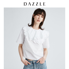 DAZZLE地素 夏装新款优雅淑女白色