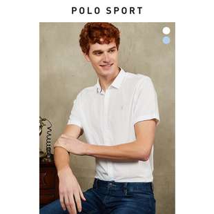 PoloSport夏季男装新品短袖纯色
