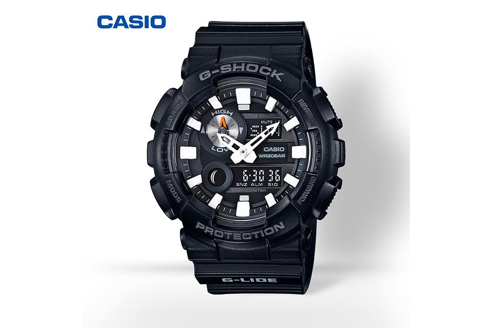 卡西欧/CASIO G-SHOCK双显时尚运动防水电子手表男表GAX-100B-1A