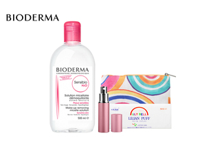 Bioderma/贝德玛卸妆水液500ml 粉水 舒妍多效洁肤液脸眼唇部清洁