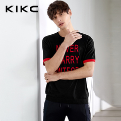 kikc短袖T恤热卖夏新款韩版黑色T恤