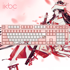ikbc白无垢樱花粉色机械键盘