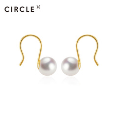 Circle珠宝 18K黄金海水珍珠耳环