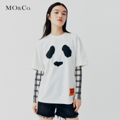 MOCO圆领印花熊猫亲子款T恤