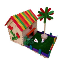 雪糕棒儿童手工制作diy模型小屋材料包幼儿园益智猪