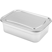 不锈钢带盖保鲜盒长方形密封防漏饭盒食品留样盒冰箱