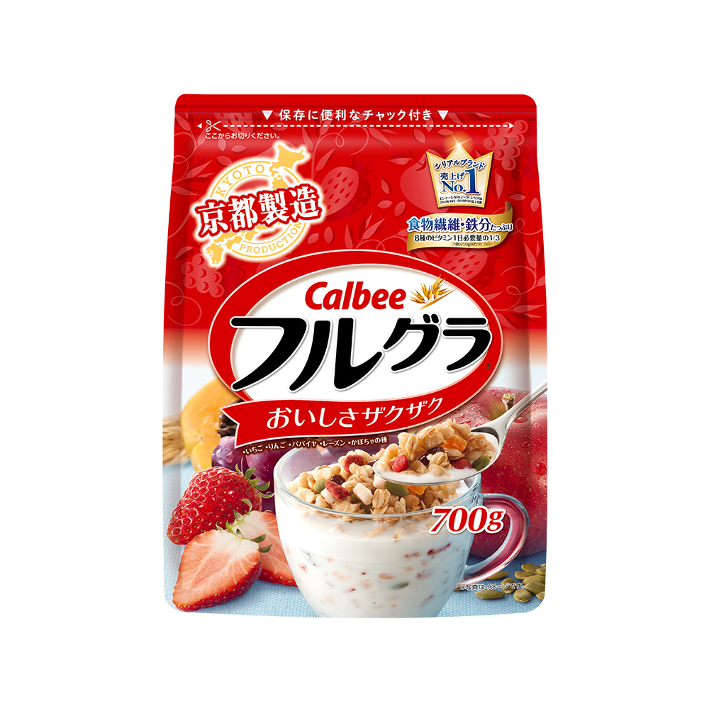 日本卡乐比进口即食水果麦片700g早餐冲饮代餐干吃食品北海道燕麦2件