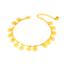 Imitation gold foot chain female Korean version four leaf grass sexy bell plated with 24K gold Vietnam Sargent