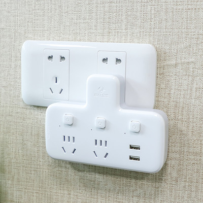 公牛多头插座多孔面板插排正品无线