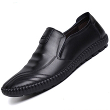 Soft cowhide men's casual shoes driving Doudou shoes Korean version men's shoes business spring real leather shoes