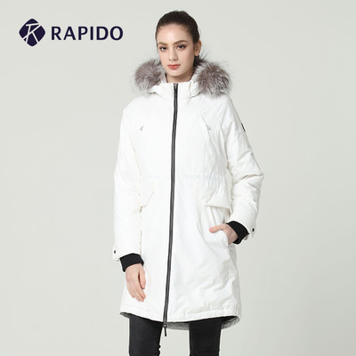 rapido女士毛领运动羽绒服