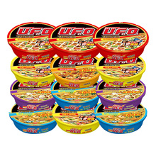 Riqing instant noodles UFO Frisbee fried noodles 12 bowls of instant noodles wholesale instant noodles dry mix