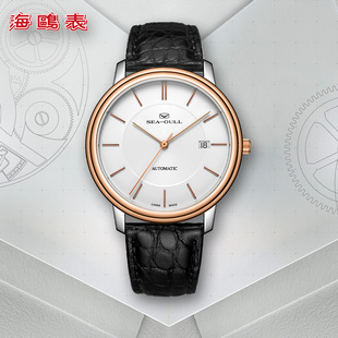 seagull海鸥手表男单历皮带防水