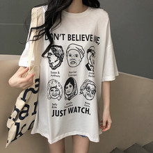 Languid style ins short sleeve T-shirt for women 2020 new Korean fashion students