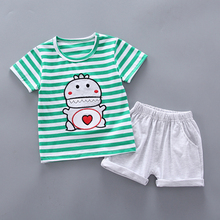 男宝宝夏季短袖套装3岁童装男童夏装两件套1小童洋气