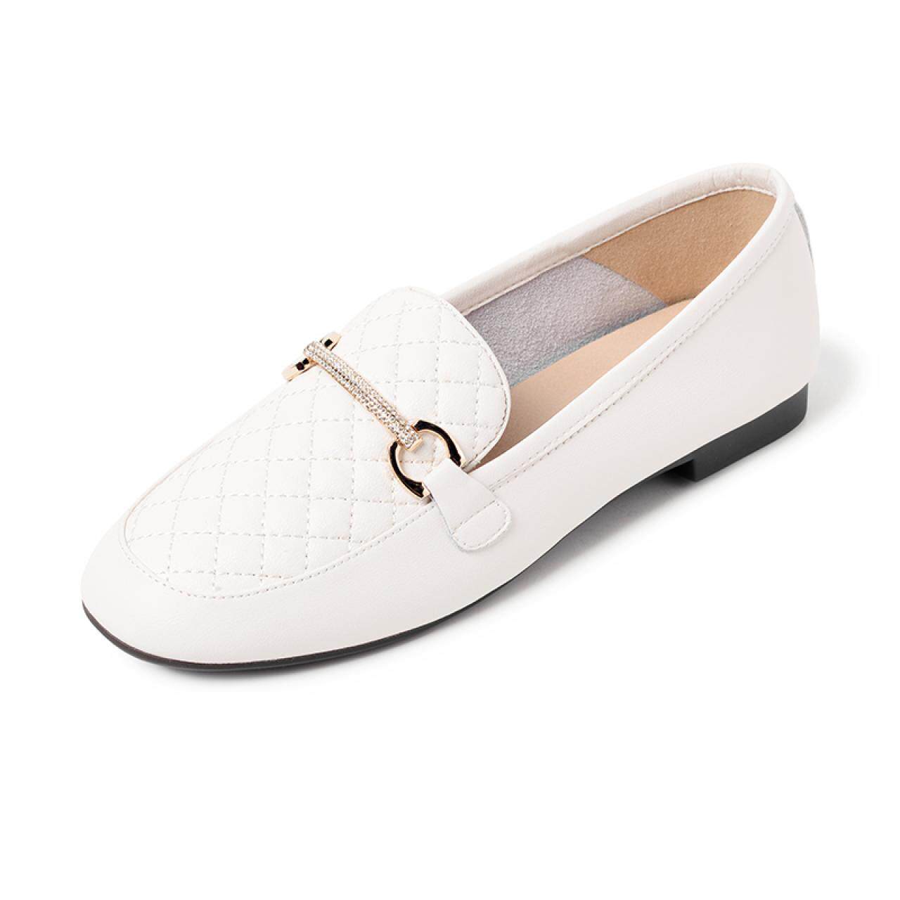 reemoor厚底乐福鞋女漆皮平底单鞋