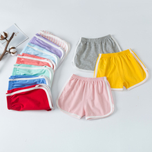 Men's and women's pure cotton thin casual shorts little girl baby 1-year-old 3-year-old children's sports hot pants