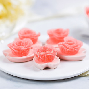 好邻居玫瑰花形创意造型软糖500g