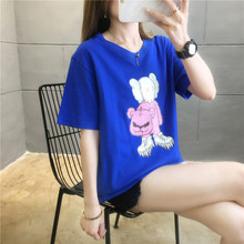 Hong Kong chic short sleeve t-shirt female 2020 Korean version loose ins fashion student yuansufeng half sleeve