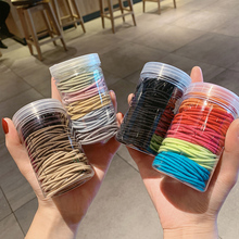 100 pieces of colored small leather band, female tie head, rubber band, high elasticity, durable hair rope, female hair loop