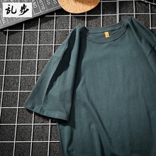 圆领休闲纯色T恤男青年帅气纯棉简约短袖2020夏季
