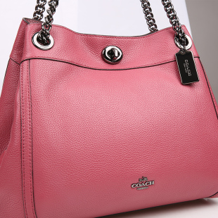 coach/蔻驰女包欧洲专柜款纯皮单肩