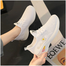 Summer breathable mesh shoes women's hollow single sports leisure Little Daisy white shoes new and old