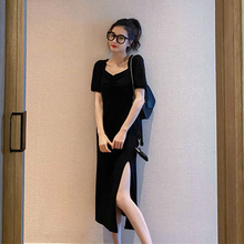 Thin and light, mature goddess fan Hepburn small black dress 2020 new sexy dress