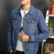 Pure cotton denim jacket men's Korean Trend jacket