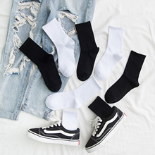 White stockings, children's middle stockings, INS fashion, Korean version, ulzzang, autumn and winter black