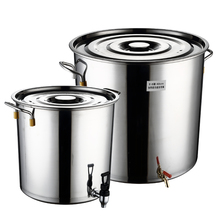 不锈钢桶水桶带龙头304食品级带盖加厚茶水桶40凉茶