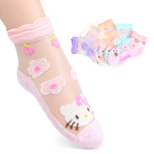 凯蒂猫女童袜子春秋夏季薄款儿童丝袜宝宝短袜