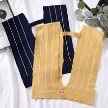 V-neck knitted vest women's summer wear 2020 new fashionable loose and versatile STRIPE TOP