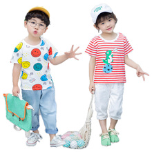 Baby Cotton Short Sleeve T-Shirt Baby summer thin children's summer clothing breathable children's clothing men and women
