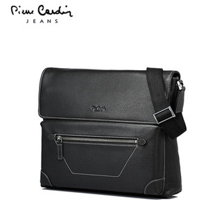 皮尔卡丹outlets单肩包男士真皮斜