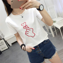 Summer 2020 new clothes Korean loose and versatile student T-shirt white T-shirt short for women