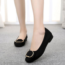 Old Beijing cloth shoes women's single shoes new fashion flat sole soft sole work shoes are not tired